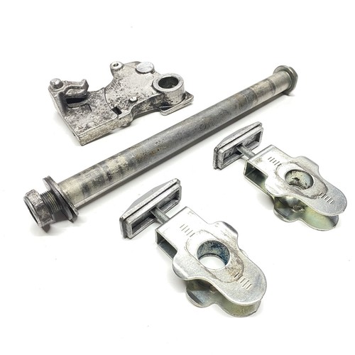 2015 Suzuki GSXS750 Rear Axle Chain Adjusters Blocks/Axle/ And Caliper Bracket