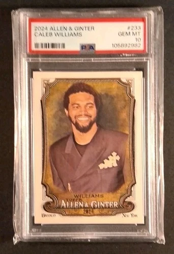 2024 TOPPS ALLEN & GINTER #233 CALEB WILLIAMS ROOKIE RC PSA 10 CHI Bears