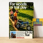 Honda CT70 Trail Metal Tin Sign 20x30cm Vintage Mini Bike Garage Poster