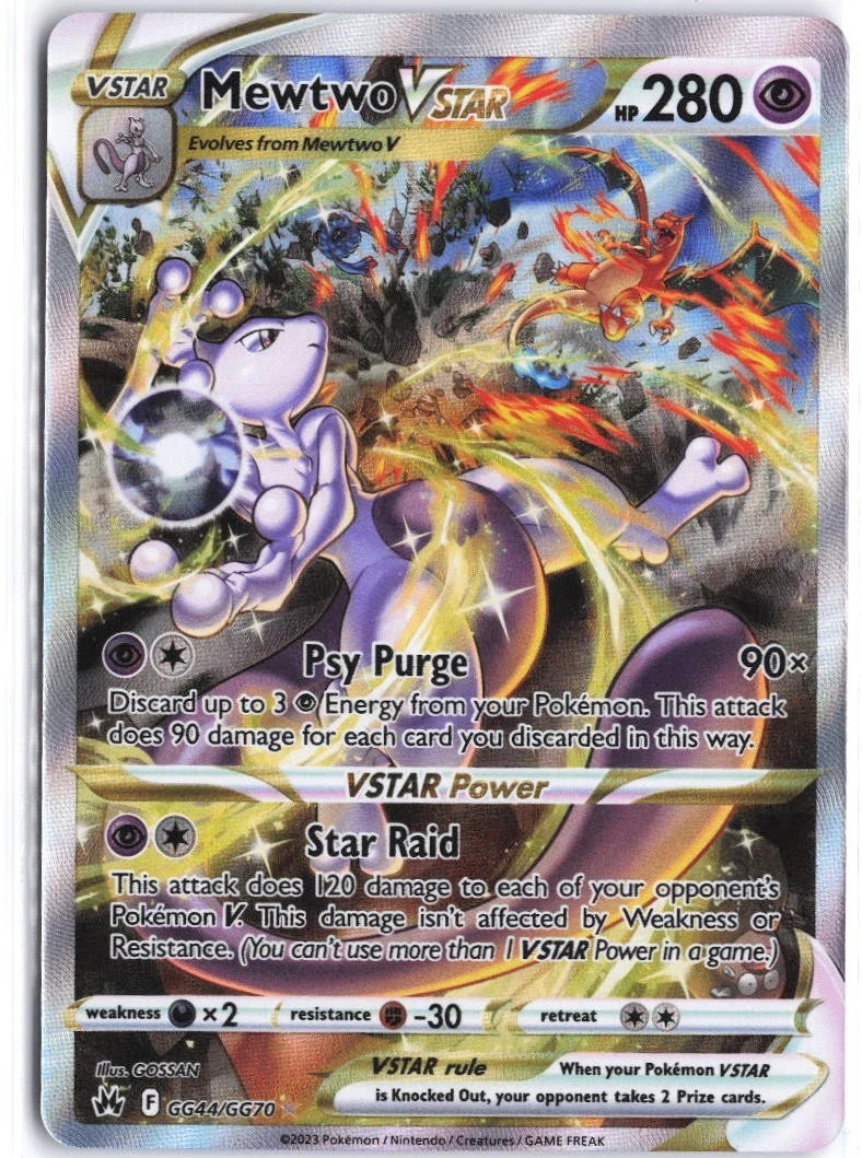 Mewtwo VSTAR GG44/GG70 Holo VSTAR Rare Crown Zenith Galarian Gallery Pokemon NM*
