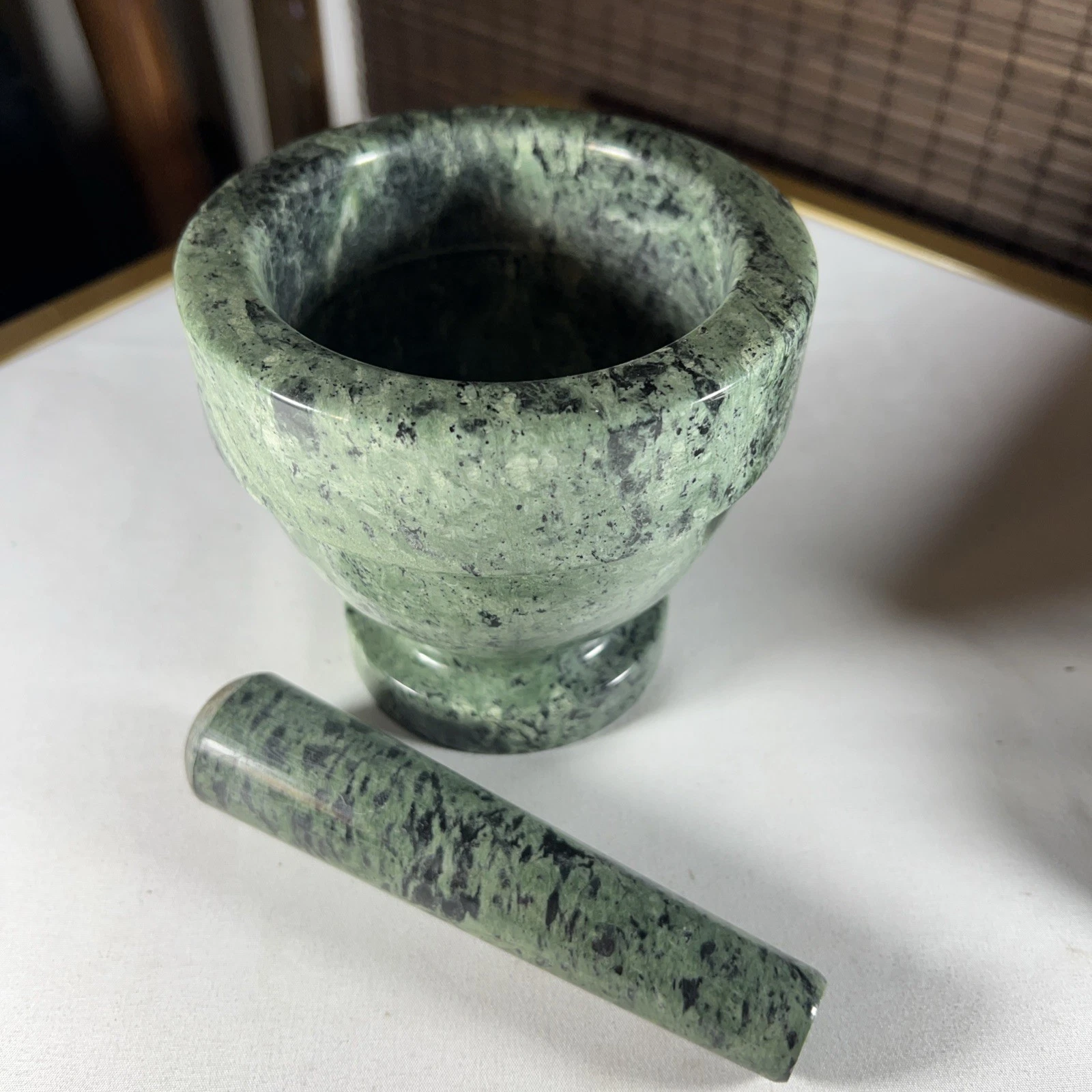 Green Marble Stone Mortar And Pestles