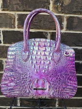 NWT Brahmin Rosetta Purple Iris Melbourne Lthr Satchel purple iridesc no strap