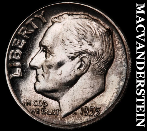 1955 Silver Roosevelt Dime-Choice Gem Proof Lustrous No Reserve #G8584