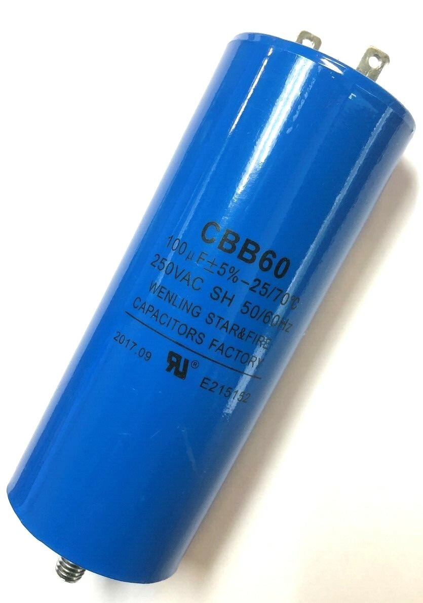 START CAPACITOR FOR AIR COMRPESSOR MOTOR CBB60, 100 UF, 250VAC, 50/60HZ 