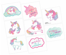 Enchanted Unicorn Tattoos  Birthday Decorations Party Favor Supplies  8ct.