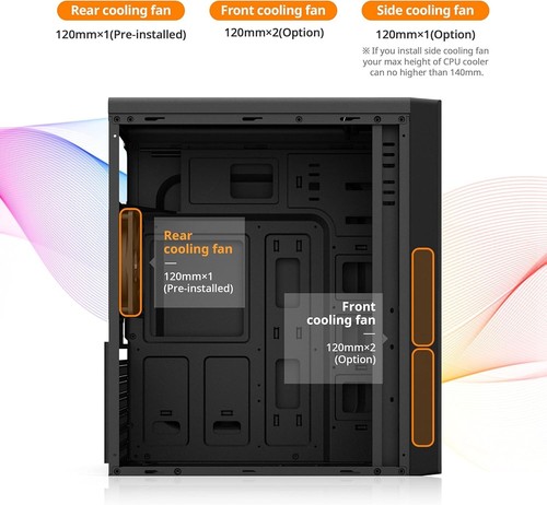Versatile ATX Mid Tower Case for Gaming & Workstations - Includes USB Ports - Picture 8 of 11