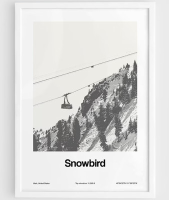 Snowbird Print, Salt Lake County, Snowbird Utah Poster .