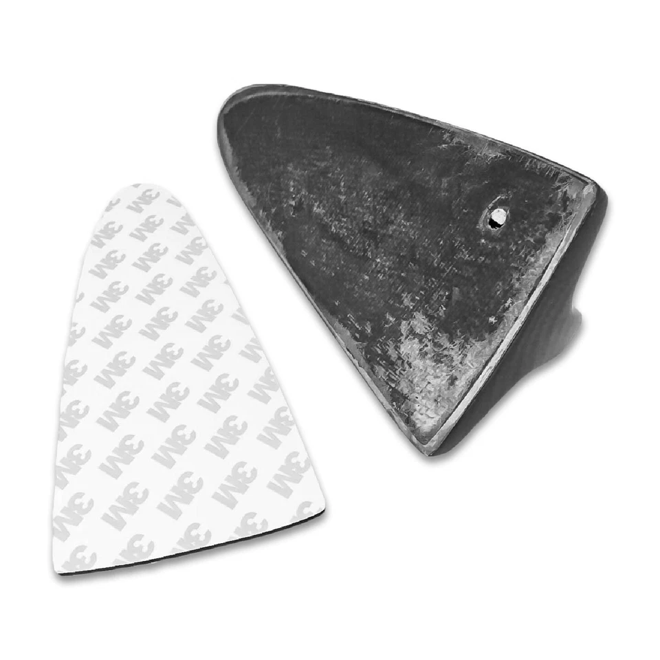 Tapa de techo de aleta de tiburón adhesiva de fibra de carbono real tejido de sarga brillante para auto camión Foto 3 de 4
