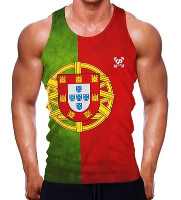 PORTUGAL FLAGGE BODYBUILDING TANK WESTE MUSKEL ÄRMELLOS TRAINING PORTUGIESE