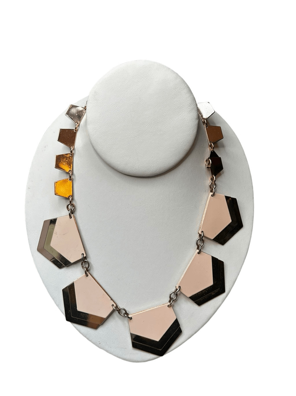 Express pink rose Geometric Statement Necklace 16… - image 2