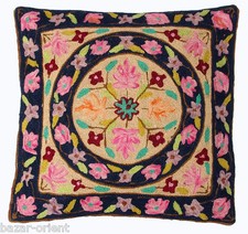 40x40 cm exklusiv Orient handbestickte kelim sumakh Kissen Sitzkissen cushion N9
