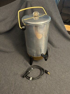 Vintage 1967 Mirro 22 Cup Electric Party Perk Coffee Percolator