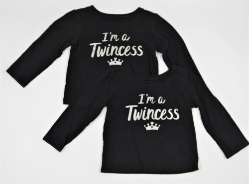 The Children's Place Girls Back Silver I'm A Twincess Long Sleeve T-Shirts 18-24 - Picture 1 of 4