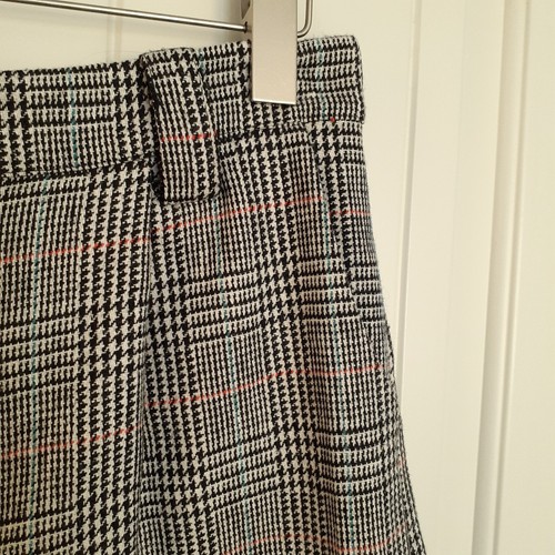 Loveriche Women's Houndstooth Plaid High Waisted Shorts Black Size L - Picture 5 of 13