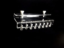 The soft tube fixture holder for dosing pump, 8 tubes version, acrylic made