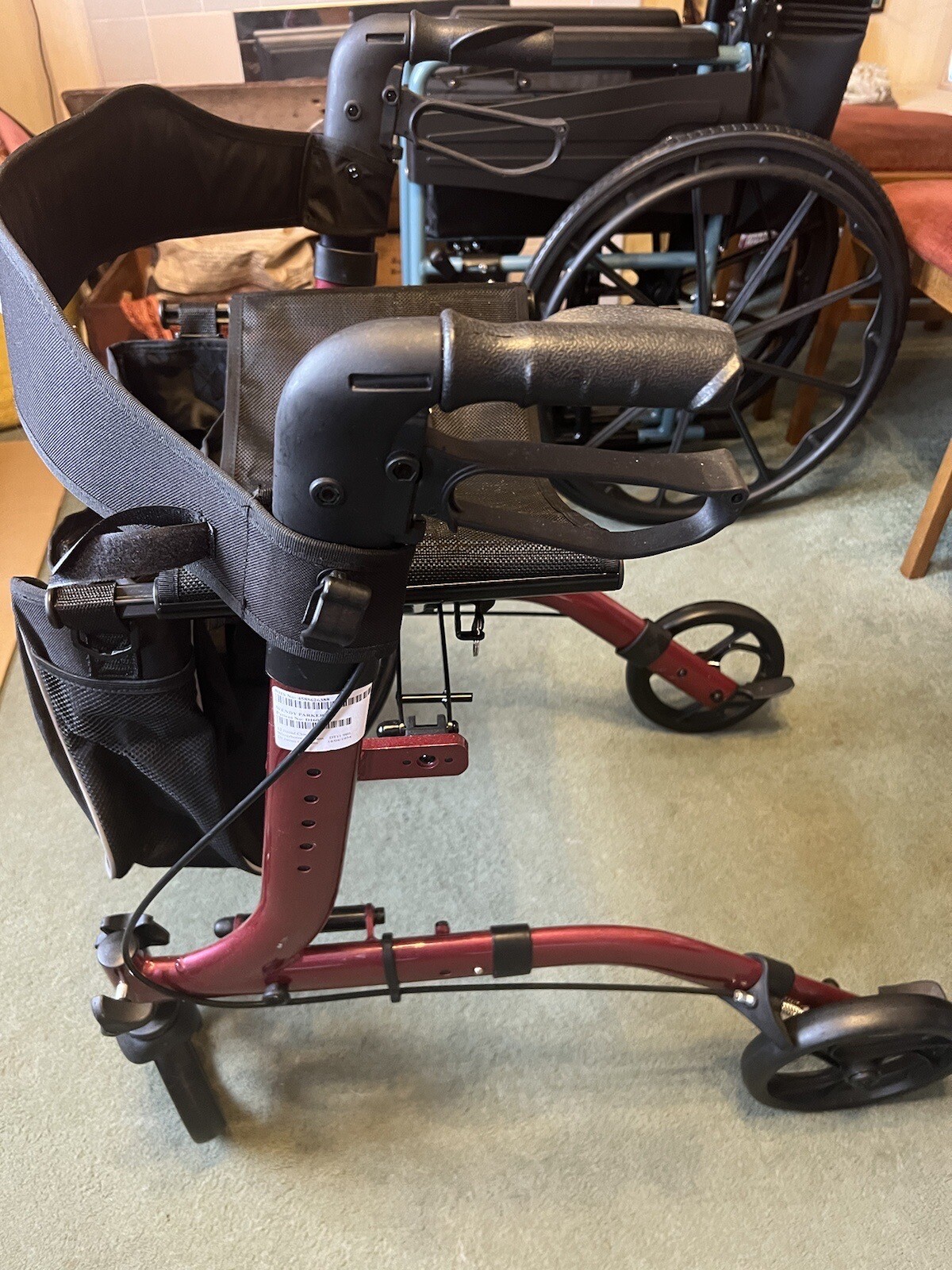 go plus Lightweight Foldable Rollator Walker / Walking Aid Brakes/Seat