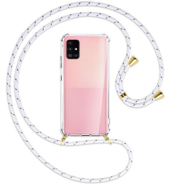 Handykette FüR Samsung Galaxy A51 5G (A516) Weiß/Grau (G) HüLle Mit Band Kordel-image