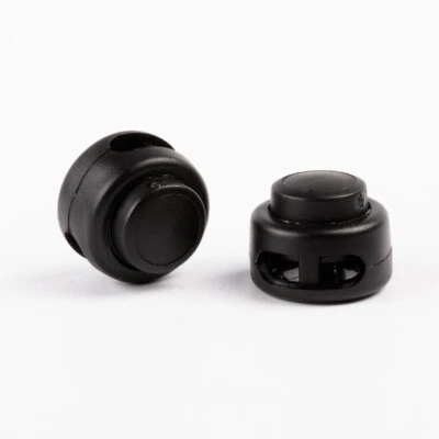 DUE EMME 2M Kordelstopper "DISCO" aus Nylon, Metallfeder, flach f. 2-4mm Kordel