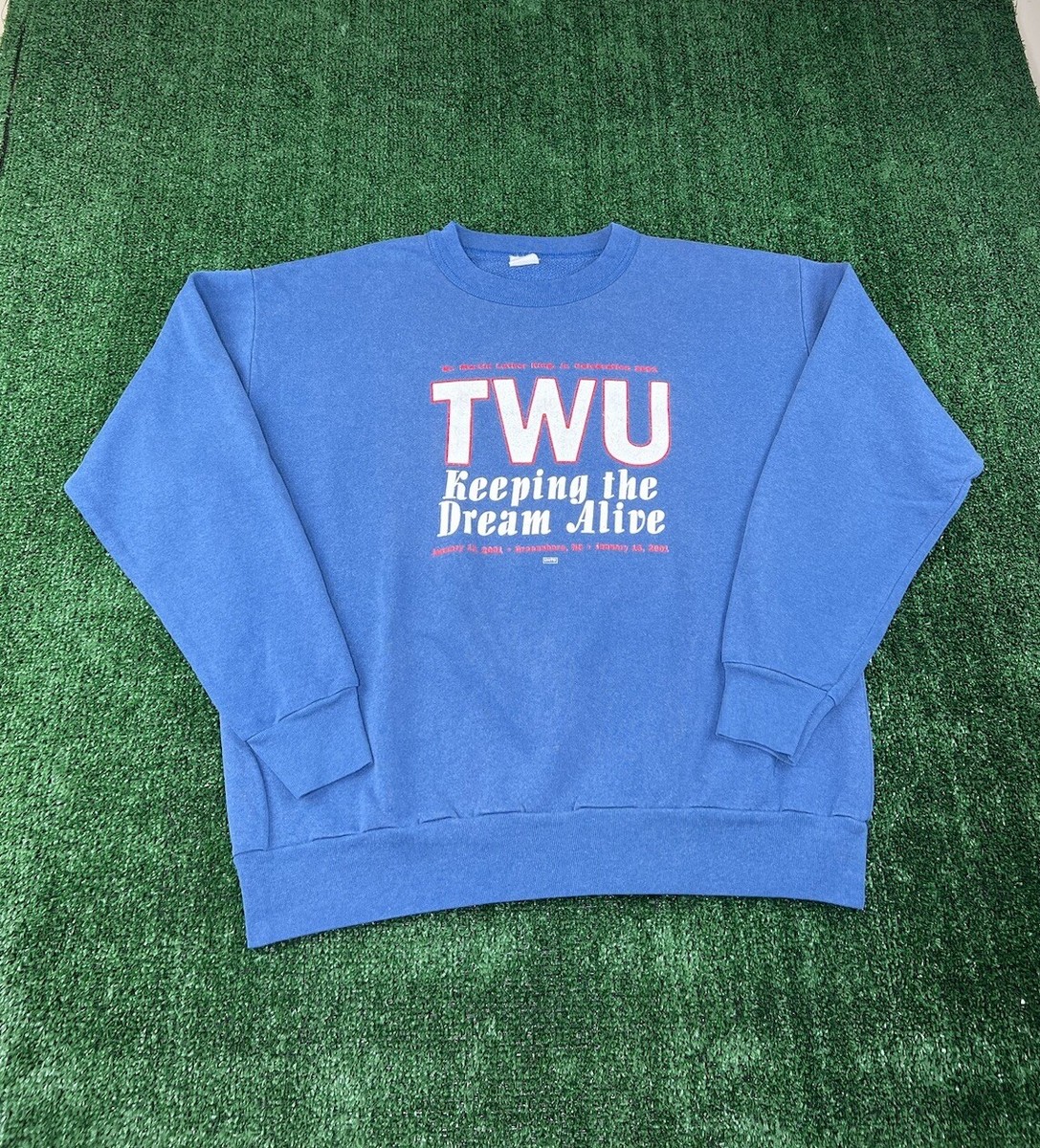 Vintage MLK Martin Luther King Sweatshirt TWU Keeping the Dream Alive Mens  XL