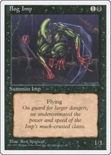 Magic the Gathering MTG Bog Imp (123) Fourth Edition NM