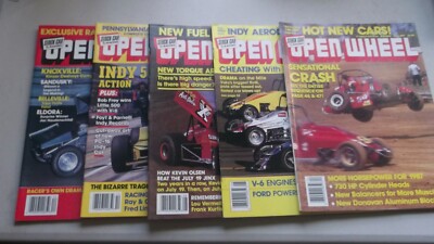 1987 VINTAGE OPEN WHEEL MAGAZINES 5 ISSUES STOCK CAR RACING DIRT TRACK ...