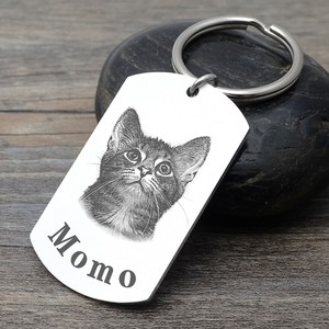personalized cat keychain