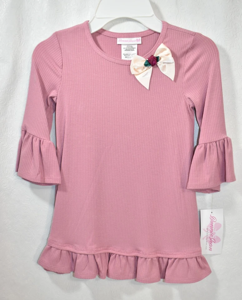 Conjunto de leggings y top Bonnie Jean seis 6X rosa floral para niña Foto 4 de 4