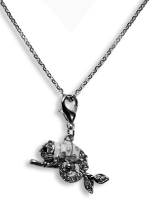 Edelstahl Halskette 40 - 75cm mit Charm Anhänger Kameleon (3,3 x 2,1cm) (639e)