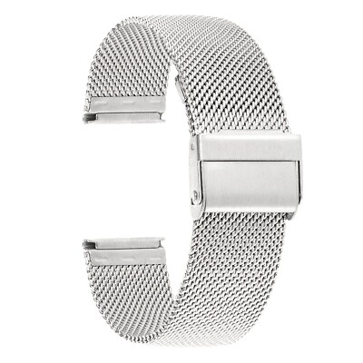 BERNY Edelstahl-Mesh-Uhrenarmband – Milanese-Armband Mit Schnellverschluss, Verstellbar, 20mm & 22mm