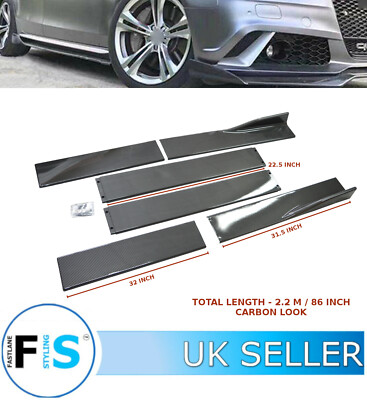 UNIVERSAL SIDE SKIRT EXTENSION BLADES ROCKER SPLITTER 35 CM GLOSS BLACK-SAB UNIVERSAL SIDE SKIRT EXTENSION BLADES ROCKER SPLITTER 35 CM GLOSS BLACK-SAB