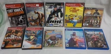 Lot of 10 Playstation Game Cases ONLY. NO Games. 5 With Manuals