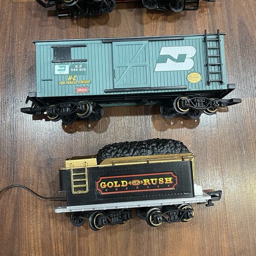 24pc Gold Rush Express G-Scale Train Set By New Bright No.186 Tracks- Tested - Picture 3 of 17