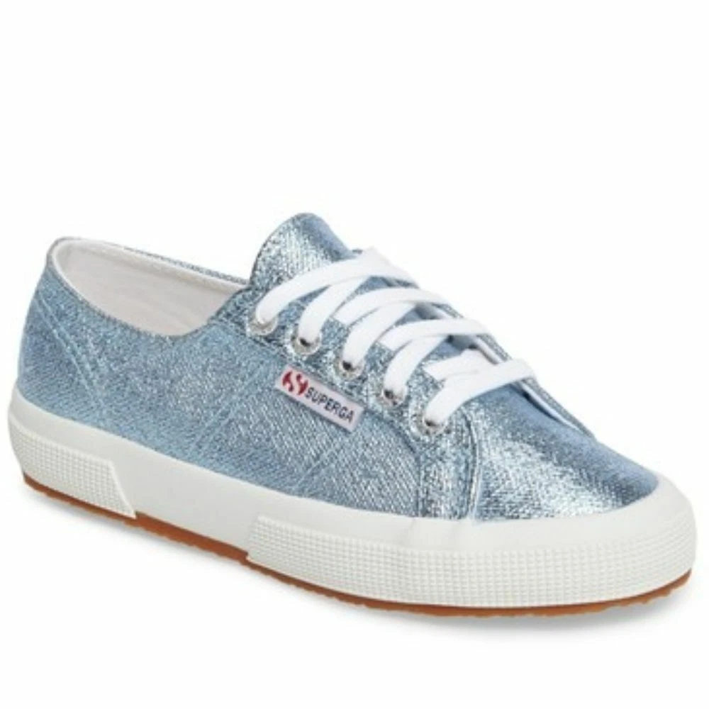 Superga blue metallic sale