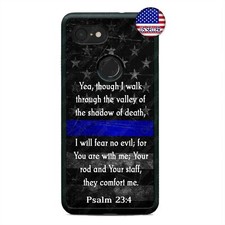 Google Pixel 3 3XL 2XL Thin Blue Line Phone Case Police Prayer USA Flag Cover