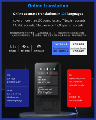 Appareil de traducteur de langue 72 langues, traducteur vocal