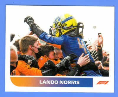 TOPPS Official F1 Sticker Formula 1 2021 #55 Lando NORRIS McLaren F1 Team
