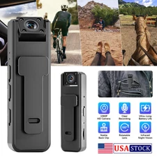 1080P HD Camcorder Mini Police Body Camera 180° Video DVR IR Night Cam 30 Hours