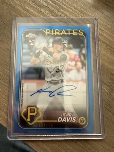 Henry Davis 2024 Topps Chrome Update RC True Blue Rookie Auto /150 #AC-HD 🔥
