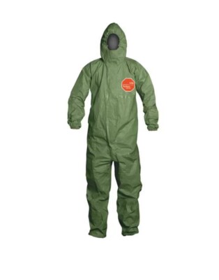 DuPont TYCHEM 2000 SFR Protective Clothing, Green Coverall Size XL per suit