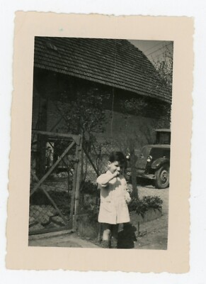 PHOTO amateur snapshot, front car old tacot automobile 1952