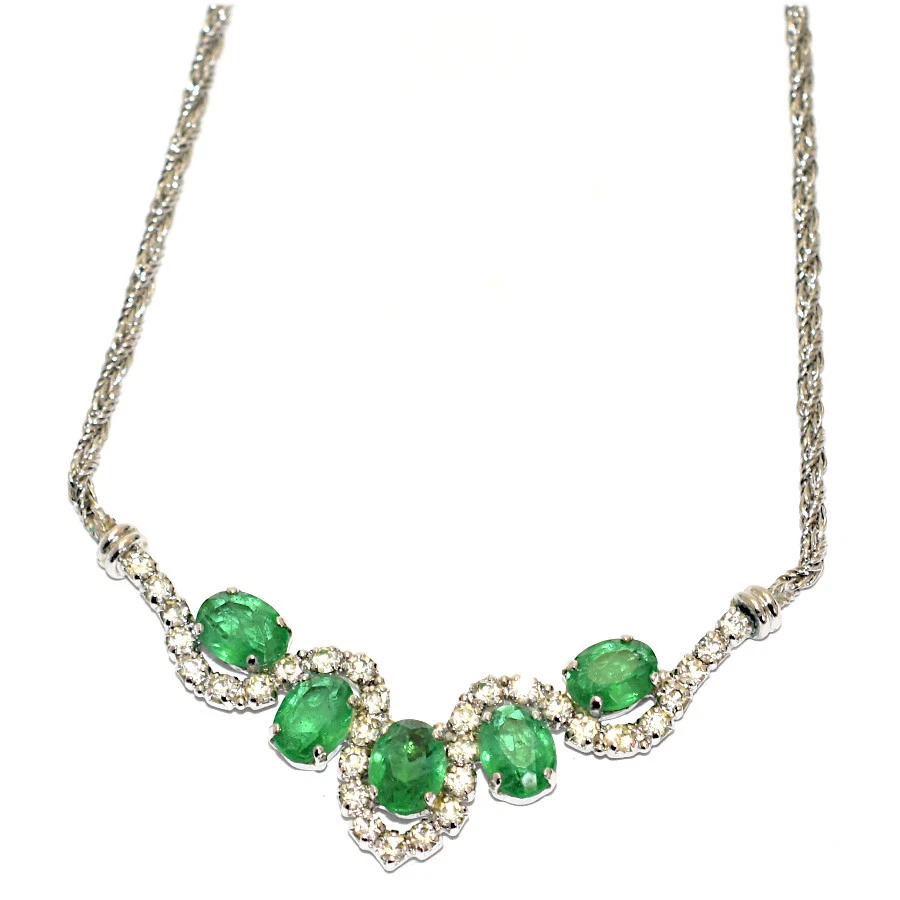 COLLIER AUTHENTIQUE CHRISTIAN DIOR COULEUR PIERRE GP BIJOUX FEMME VERT X ARGENT F/S