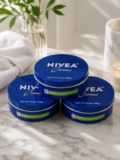 3 Pack NIVEA Creme Body Face Hand Moisturizing Cream 8.4 Ounce for Dry Skin Care