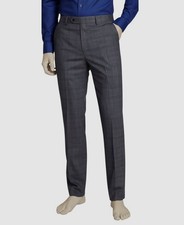 Michael Kors Men's Gray Plaid Classic-Fit Wool-Blend Suit Pants Size 38W x 34L