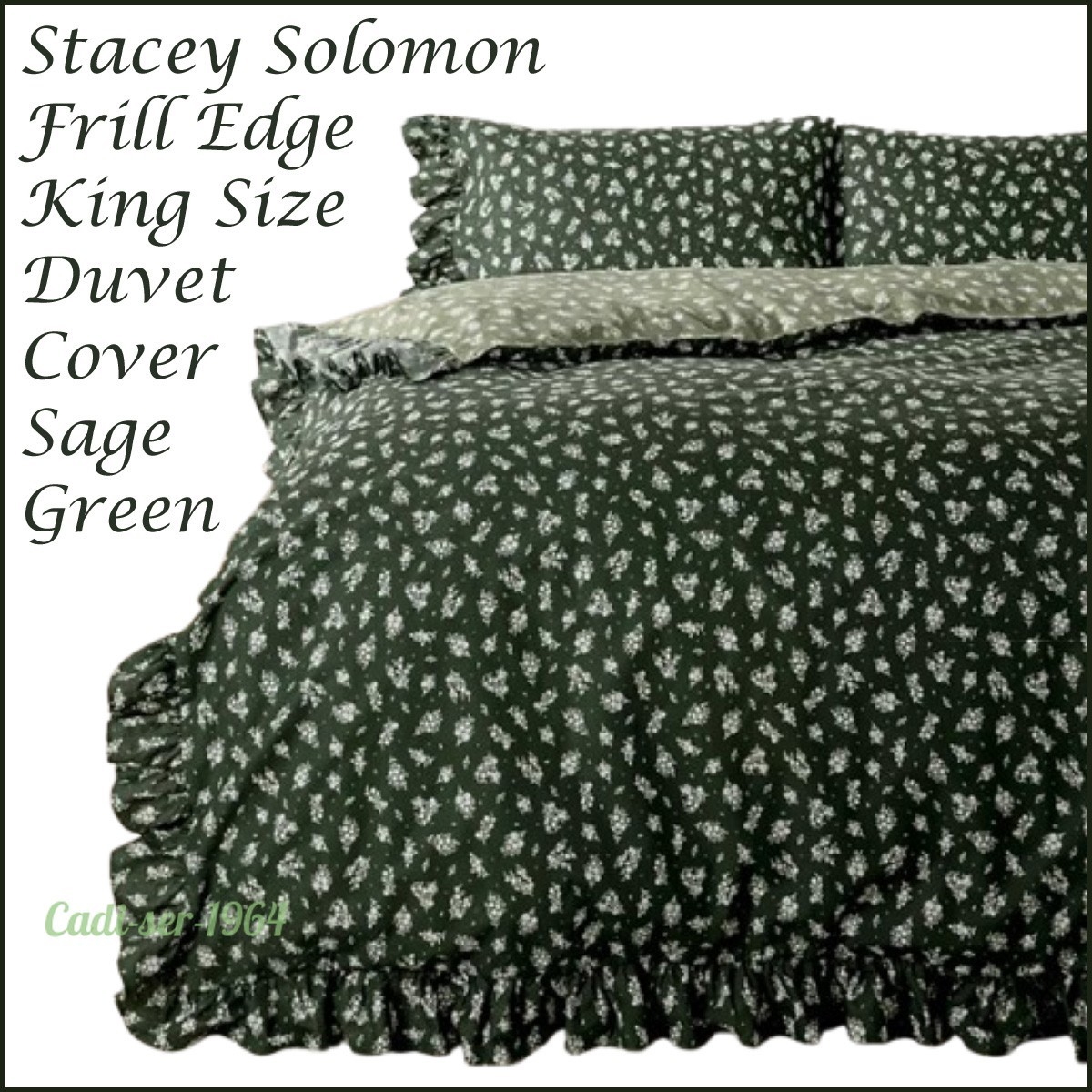 Stacey Solomon Pretty Posy Frill Edge King Size Duvet Cover NEW 100% Cotton
