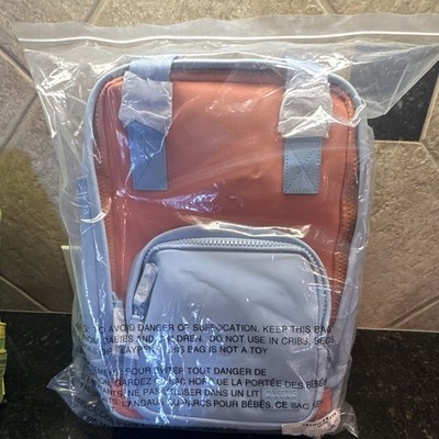 Pacific Mason New York Neoprene Kids Backpack Powder Blue/Orange Colorblock Zip
