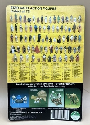 Kenner Star Wars ROTJ Return Of The Jedi Chewbacca 1983 sin usar, en caja 77 reverso (MVP030273) Foto 2 de 3