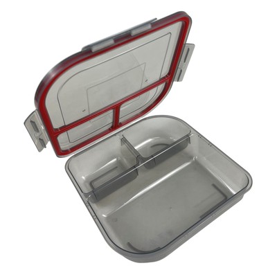 Large To-Go 3-Compartment Food Container, 9-3/8'' X 9-3/8'' X 2-1/2'', Reusable,...
