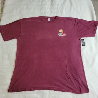 Fire Rescue Supporter Tee Shirt Graphic Tee Short Sleeve Sz 2XL Burgundy ￼