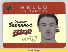 2025 Upper Deck MVP Hello My Name Is Stickers Donovan Sebrango #HNI-9 READ h8c