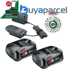 Image of Bosch 18V Starter Set PBA 2x 2.0Ah Battery Power4All Charger Kit Power For All
